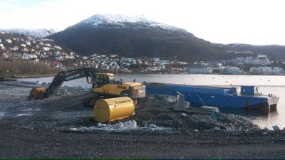 Gravearbeid ved Store Lungegårdsvann